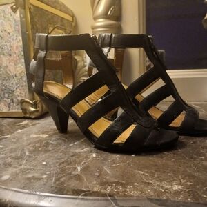 Nine West Black Strappy Heeled Sandals